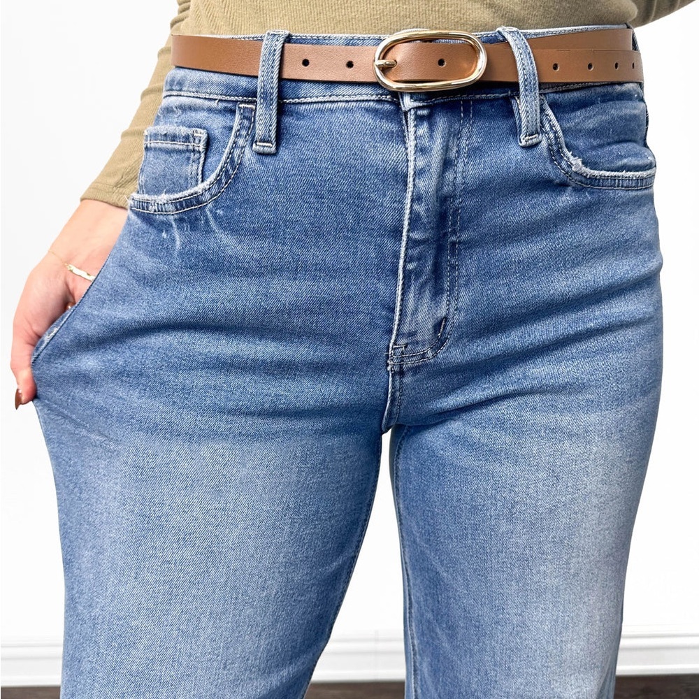 The Kiara from Lovervet: Super High-Rise Wide Leg Cuff Denim size 16